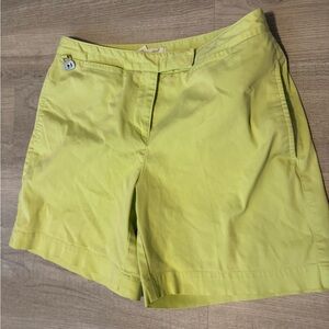 Liz Claiborne Women's Golf Shorts Bermuda Lime Green, Size 6 100% Cotton